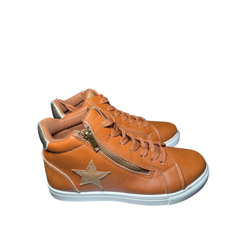 Outwoods Fast-33 Hi-Top Unisex Zip brown sneakers textured cap toe Size 8
